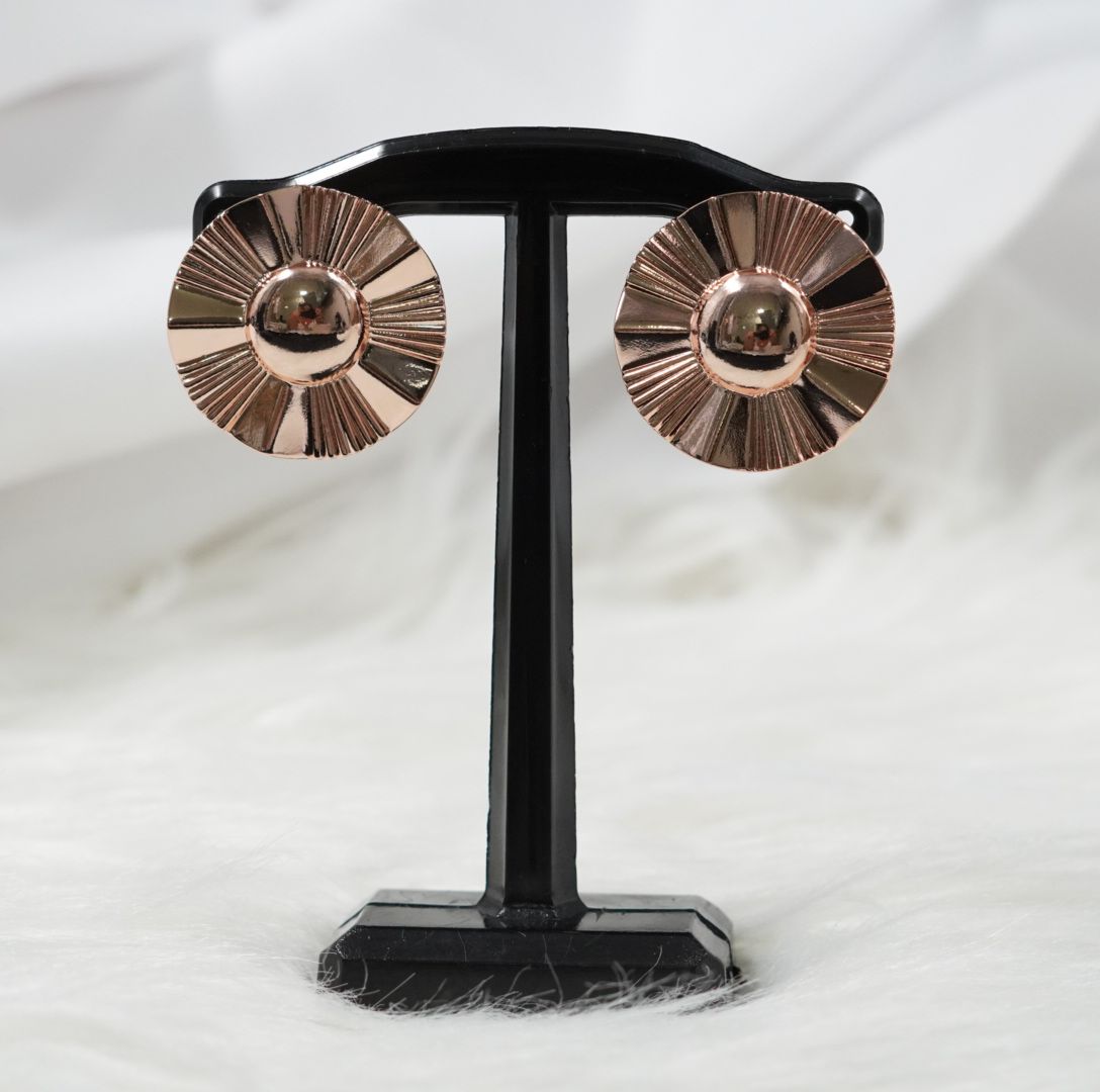 Miniatura 3 de ARETE RODIO CIRCULAR TIPO FLOR ROSADO